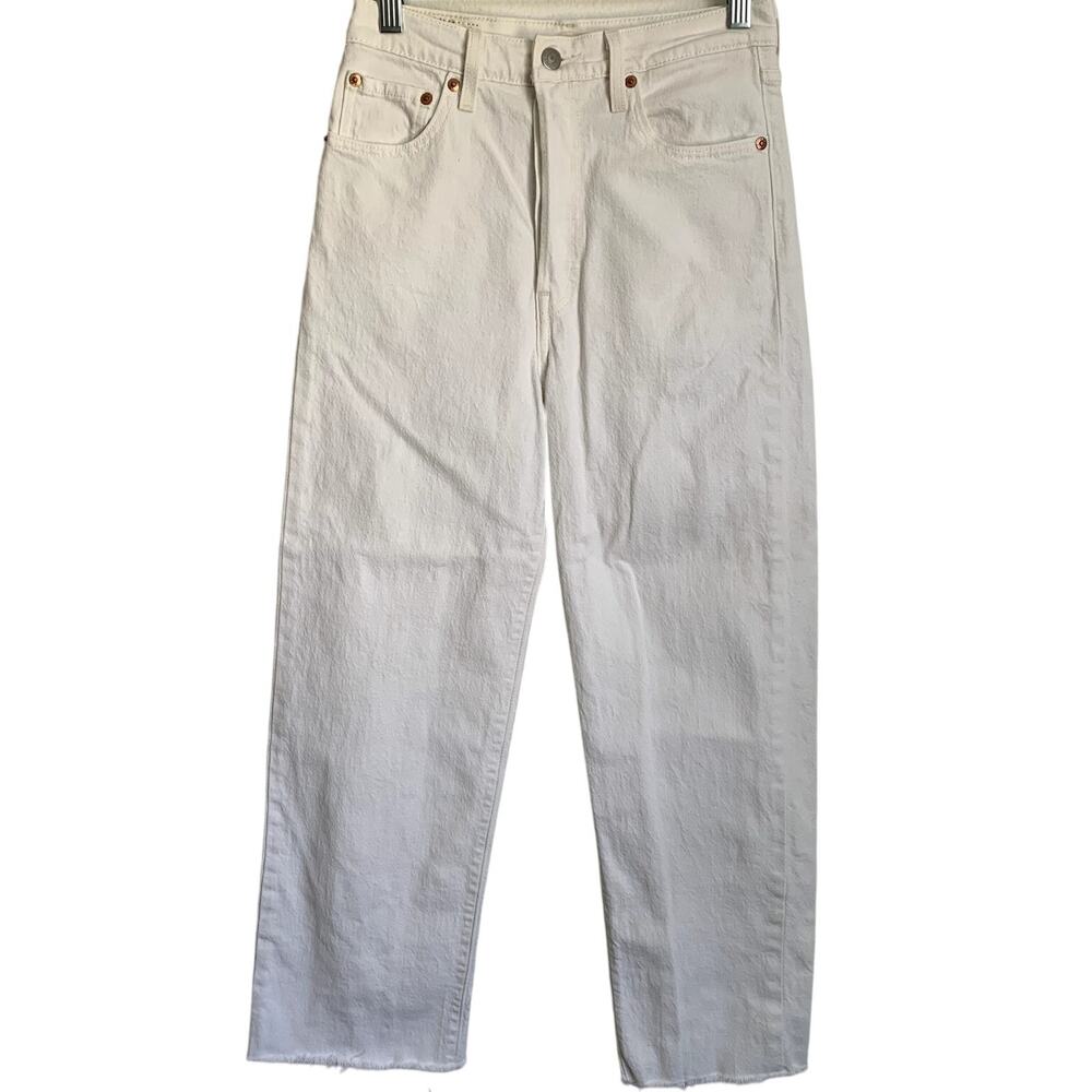 Levi's White Straight Leg Jeans